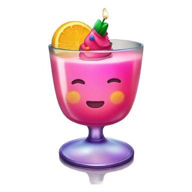birthday drink with cute candle sticker