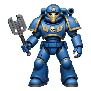 warhammer40k space marine holding a weapon sticker