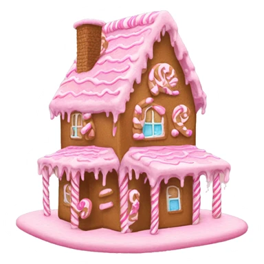 Pink gingerbread house ￼ sticker