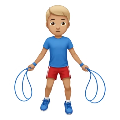 Boy with Skipping Rope pose sticker