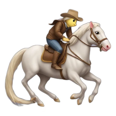 rat riding horse sticker