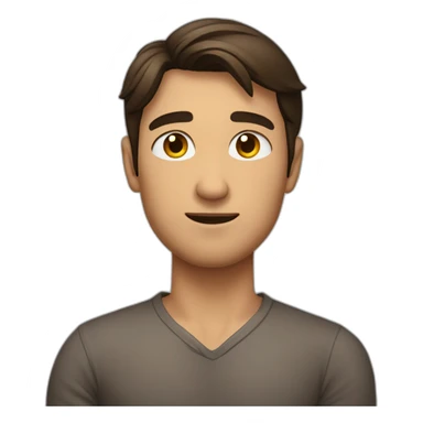 the brunette man crosses his arms on his chest sticker