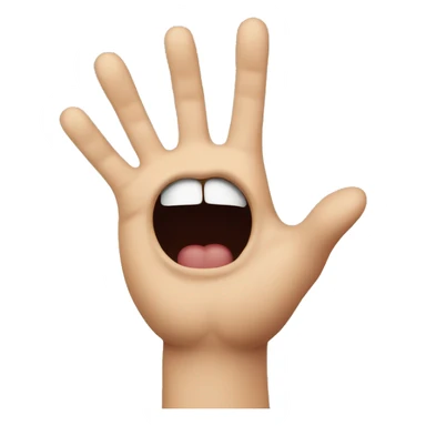 Italian hand gesture, directed at own open mouth sticker