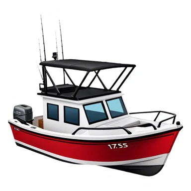 Fishing Boat - Lund 1775 Crossover XS (Model Year: 2022) (Iconic colour: Red with black trim) sticker