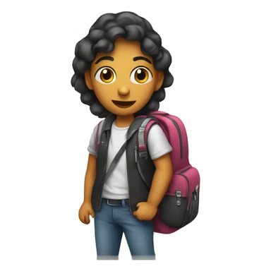 Me with school bag  sticker