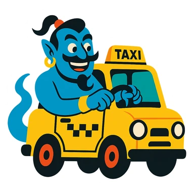 Djinn vodka taxi icon sticker