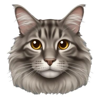Gray-brown cat maine coon sticker