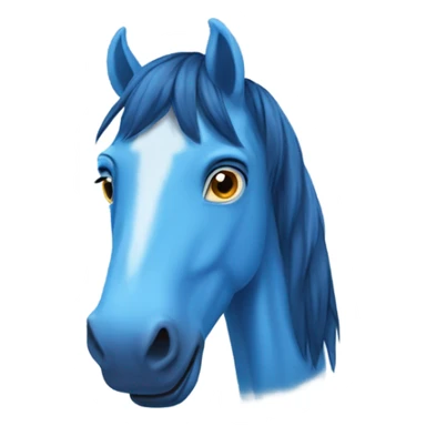 blue horse sticker
