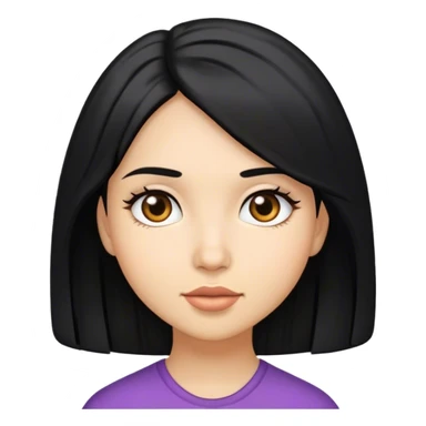 Sofia with medium black hair sticker