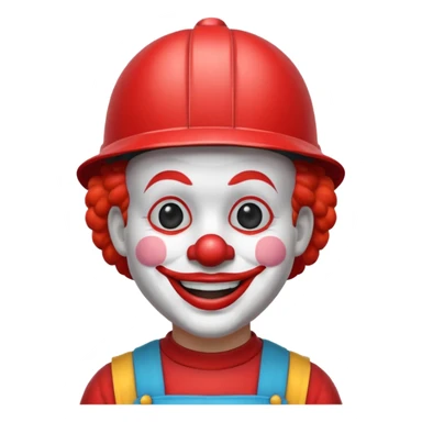 clown with helmet and red shirt sticker