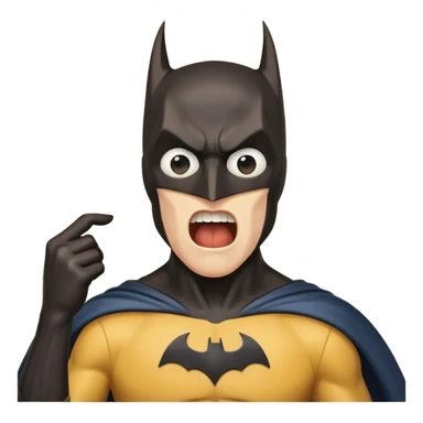 Batman with the Munch Scream pose sticker