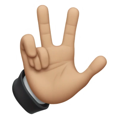 A Hand with 4 1/2 fingers and the thumb  sticker