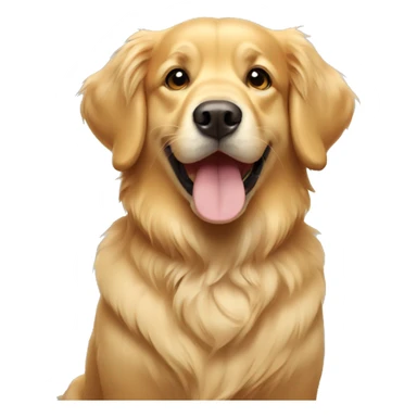 Cute golden retriever  sticker
