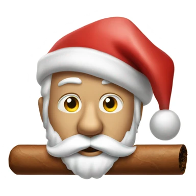 santa claus cigar sticker