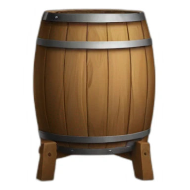 wooden barrel with legs sticker