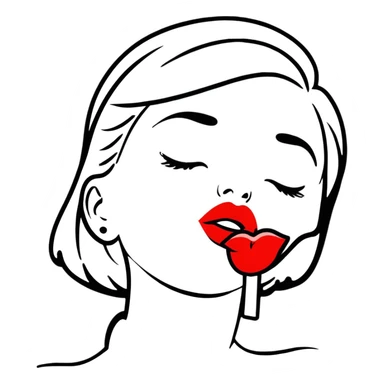 glamorous lips blowing a kiss sticker