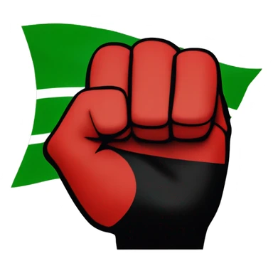 Black Power Fist and Red and Black and Green Flag  - Juneteenth - Freedom is NOT free ! sticker