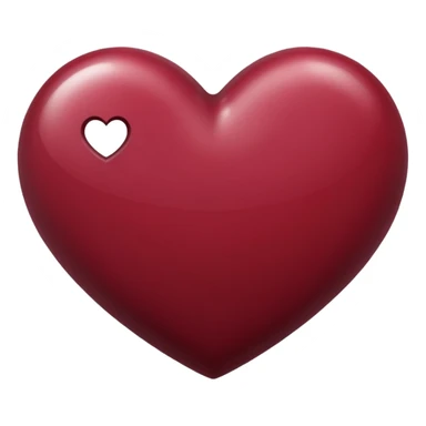 Maroon heart sticker