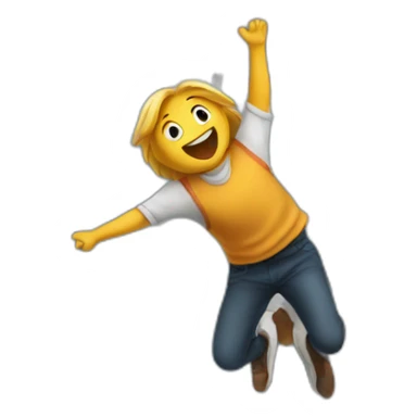 Jumping off the window sticker