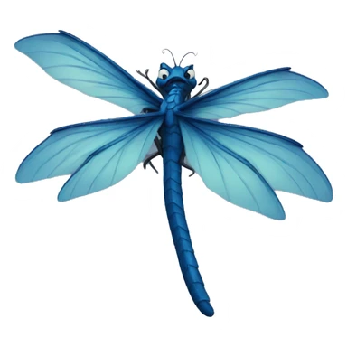 a dark blue dragon flies sticker