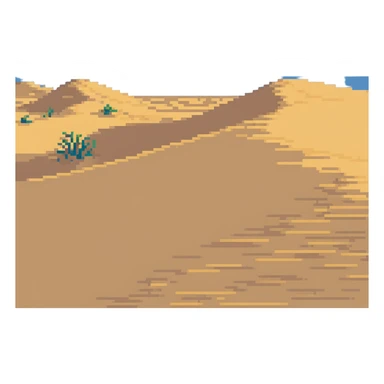 bright orange sand dunes with clear sky sticker