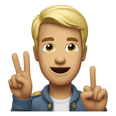 add a peace sign and make the man stick his tongue out in between the fingers of a peace sign  sticker