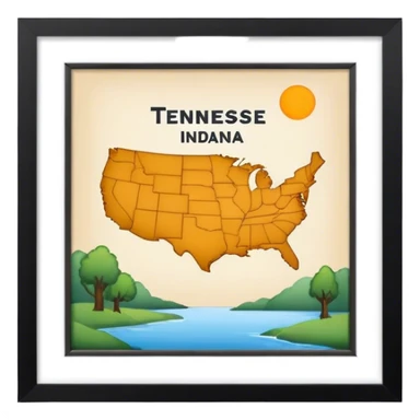 Tennessee and Indiana ￼ sticker