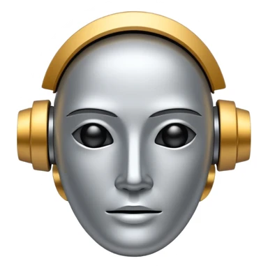 Create an emoji in which it is representing AI logo similarly like the logo of Chat GPT ,Gemini but different completely different and very professional not simple and try to make it in black and white colour sticker