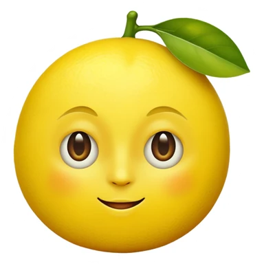 lemon with face sticker