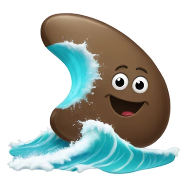 Poop that is surfing sticker