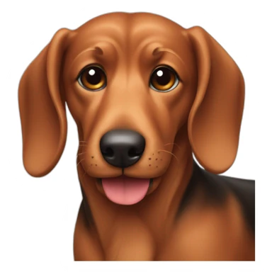 a teckel holding a red pencil sticker