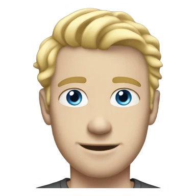 full body standing light curl blonde 30yo man blue eyed pale skin sticker
