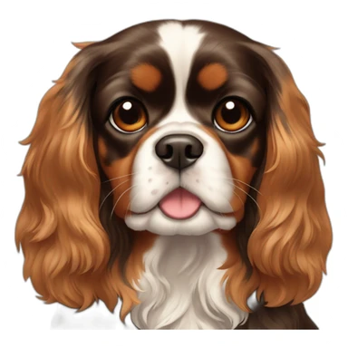 black and tan cavalier king Charles spaniel sticker