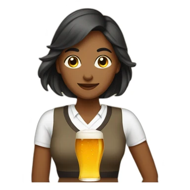 Woman beer lover sticker