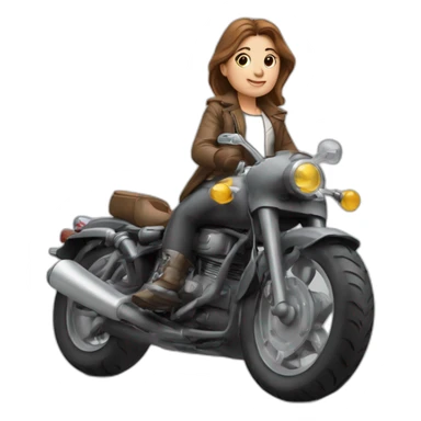 Élisabeth II sur une moto sticker