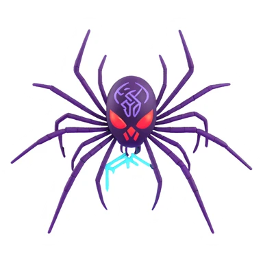 A 3D spider, fantasy style, magical elements, glowing runes, mystical atmosphere sticker
