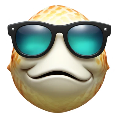 Fish with sunglasses sticker