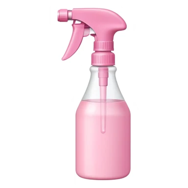 light pink spray bottle for hair or cleaning sticker