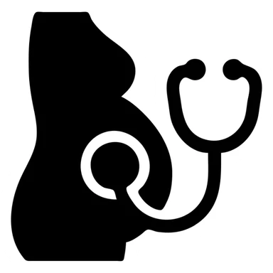 A pregnant belly with a stethoscope sticker