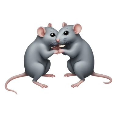 Two rats hugging sticker