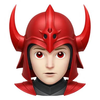 mystic knight with full face helmet and has he has red eldricth powers sticker