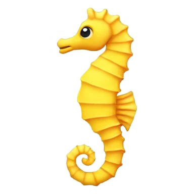 a yellow seahorse sticker