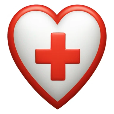 Red Cross in the heart  sticker