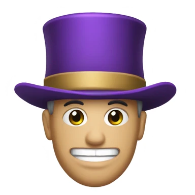 purple cylinder hat sticker
