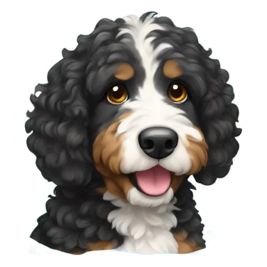 Bernedoodle in swimming suit sticker