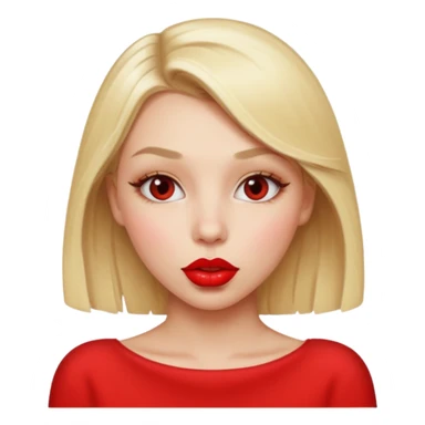 hot blonde girl kissing the camera sticker