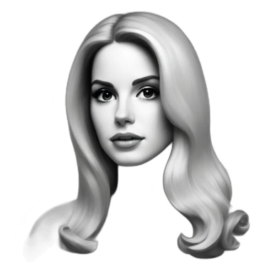 Lana Del Rey “Ultraviolence” letter emoji in black and white. Only text. sticker