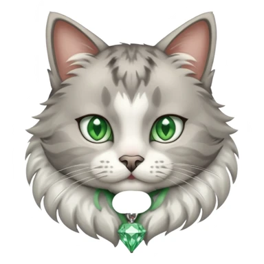 A cat with a diamond cubanlink chain sticker