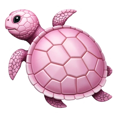 light pink turtle with decorative shell sticker