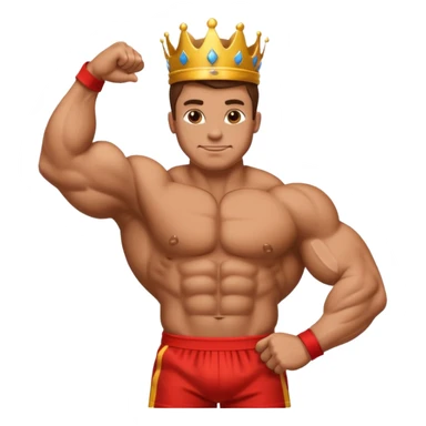 muscle arm emoji body builder king emoji GIF sticker